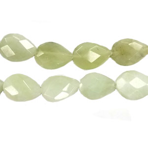 NEW JADE FACETED PEAR CD 13X18MM